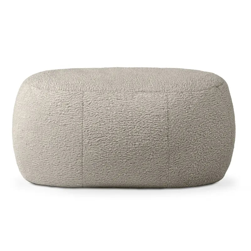 Jaxx Ellis Pouf - Modern Shearling Faux-Lamb Plush Fleece Ottoman