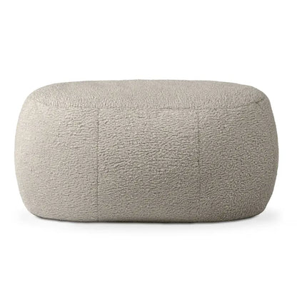 Jaxx Ellis Pouf - Modern Shearling Faux-Lamb Plush Fleece Ottoman
