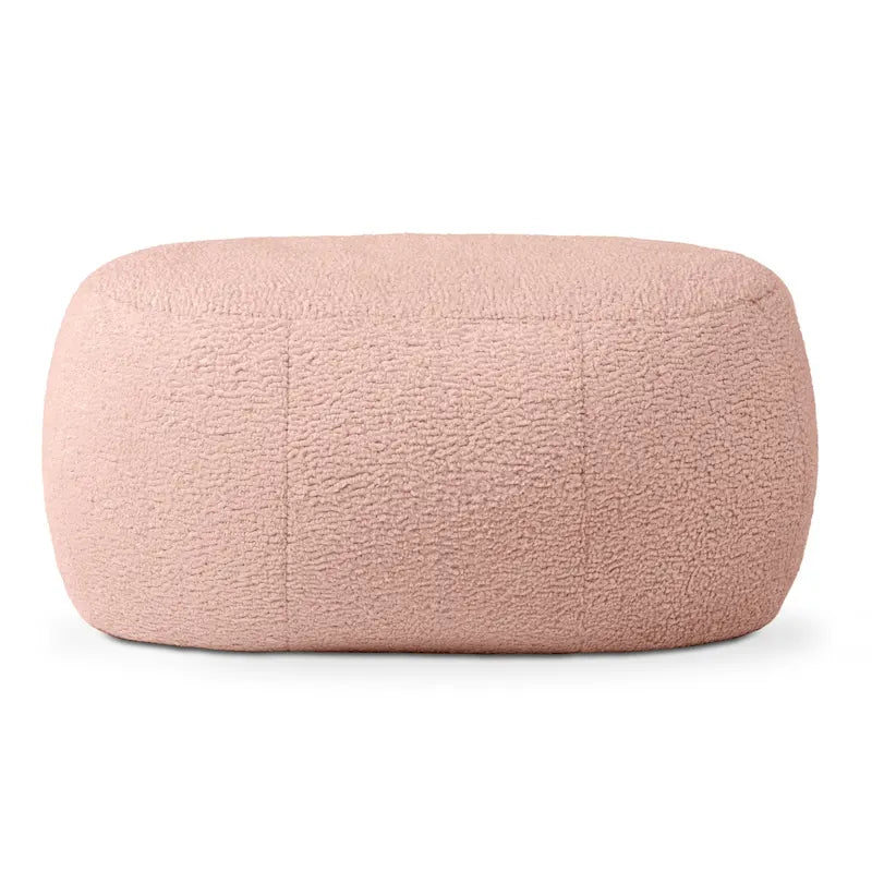Jaxx Ellis Pouf - Modern Shearling Faux-Lamb Plush Fleece Ottoman