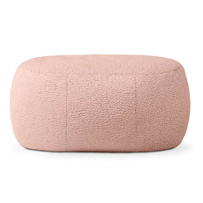 Jaxx Ellis Pouf - Modern Shearling Faux-Lamb Plush Fleece Ottoman