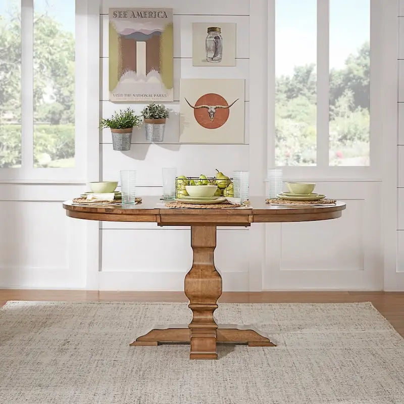 Eleanor Two-tone Oval Solid Wood Dining Table by iNSPIRE Q Classic