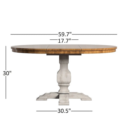 Eleanor Two-tone Oval Solid Wood Dining Table by iNSPIRE Q Classic