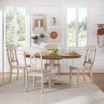 Eleanor Two-tone Oval Solid Wood Dining Table by iNSPIRE Q Classic