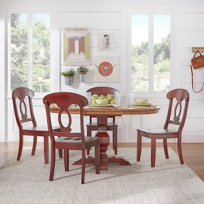 Eleanor Two-tone Oval Solid Wood Dining Table by iNSPIRE Q Classic