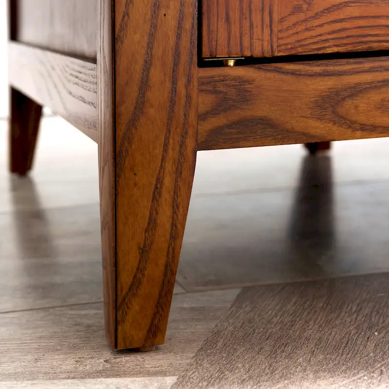 Leick Home Traditional Solid Wood Mission Cabinet End Table