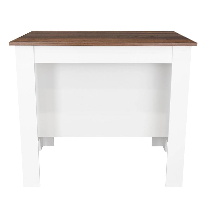 TUHOME Cala 3-Shelf Wooden Casual Kitchen Island