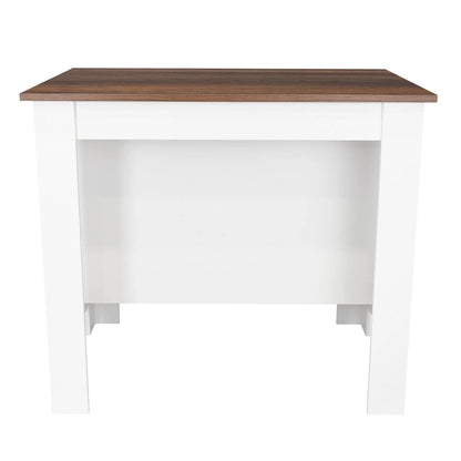 TUHOME Cala 3-Shelf Wooden Casual Kitchen Island