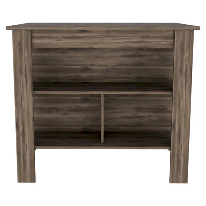 TUHOME Cala 3-Shelf Wooden Casual Kitchen Island