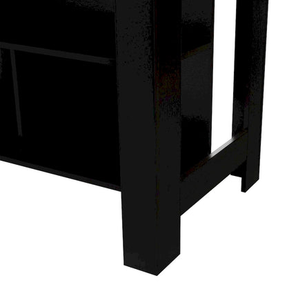 TUHOME Cala 3-Shelf Wooden Casual Kitchen Island