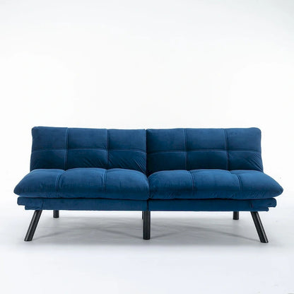 70.87 Futon Sofa Bed, Foam Foldable Couch Convertible Loveseat Sleeper Daybed with Adjustable Armrests for Small Space