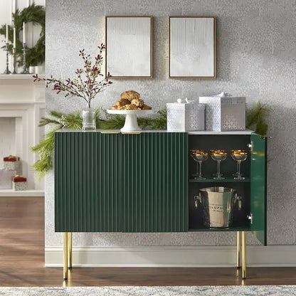 Lifestorey Valen Channel Front Sideboard/Buffet with Adjustable Shelves