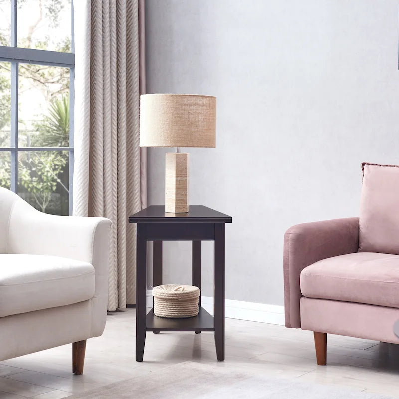 Leick Home Laurent Narrow End Table with Shelf