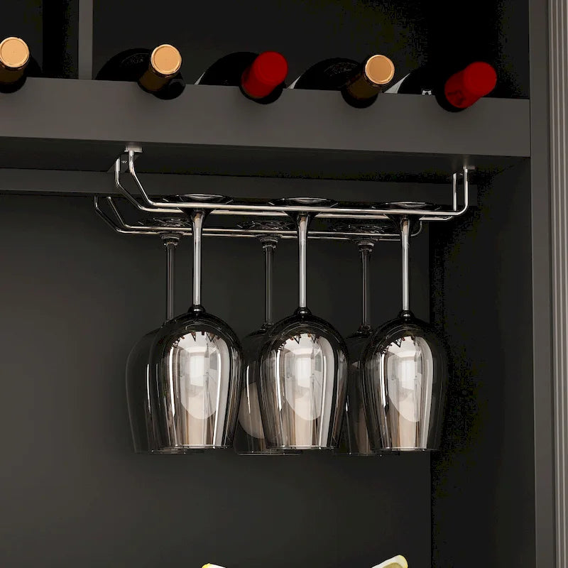 79Pantry Storage Cabinet Glass Doors Sideboard Buffet Cabinet Lacquer