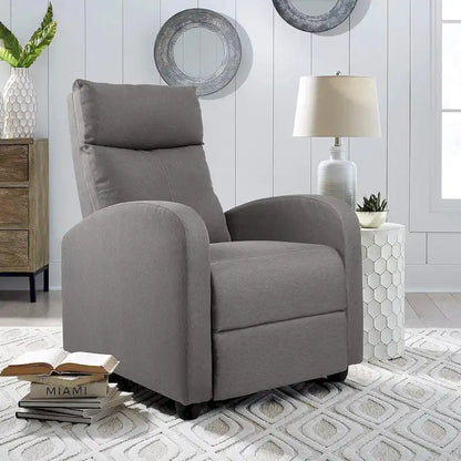 Fabric Recliner Chair Massage Recliner Sofa Chair Adjustable Reclining Chairs Home Theater Single Modern