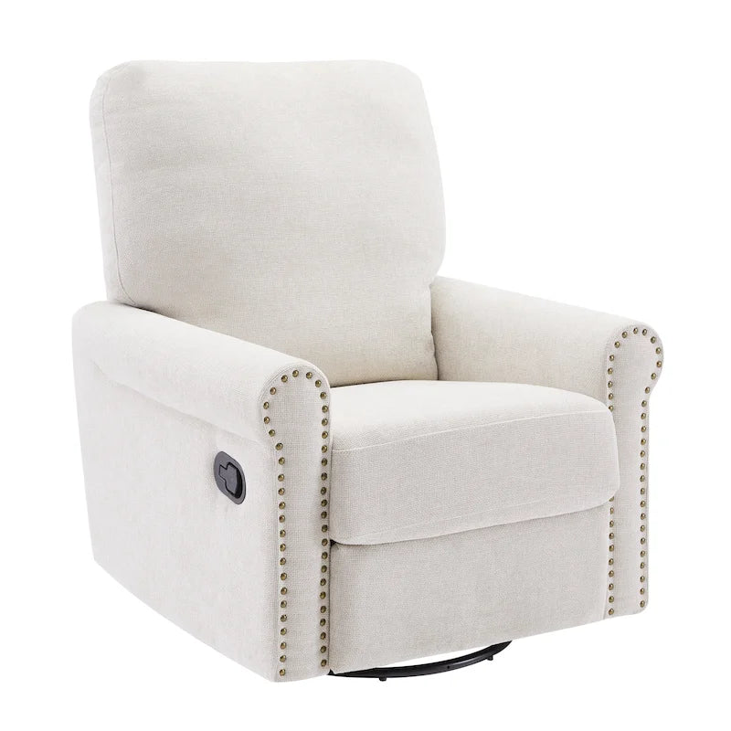 Heido 360 Degree Swivel Glider Manual Recliner Leisure Chair Set of 2
