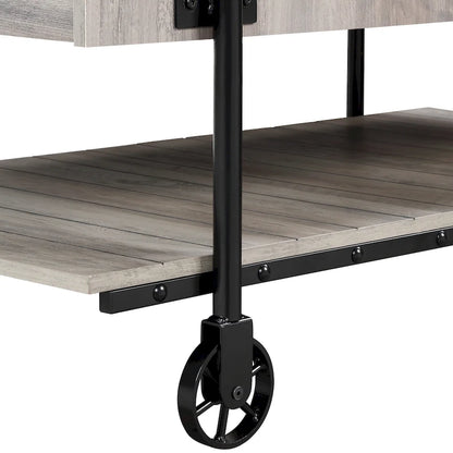 Hyssop Farmhouse 47-inch Steel 1-Shelf Coffee Table by Furniture of America