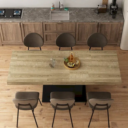 Home Wood Dining Table Extendable Table Meeting Working Computer
