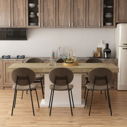 Home Wood Dining Table Extendable Table Meeting Working Computer