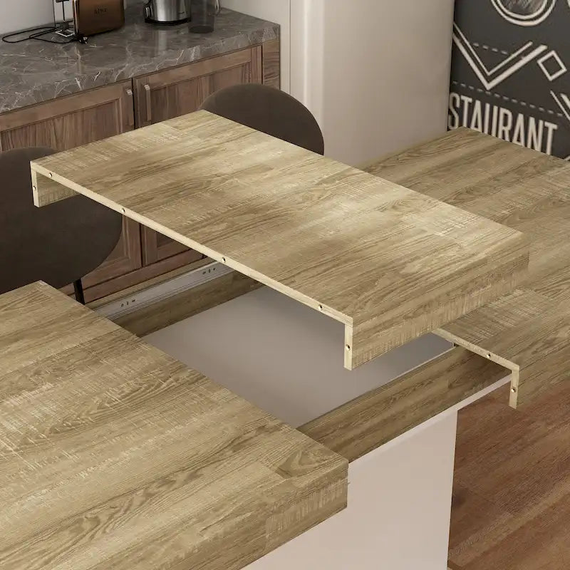 Home Wood Dining Table Extendable Table Meeting Working Computer