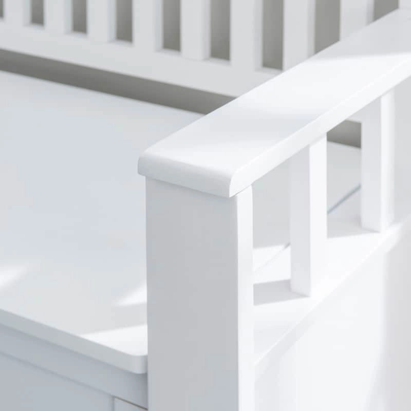 Migdalia Flip Top Slat Back Storage Entryway Bench