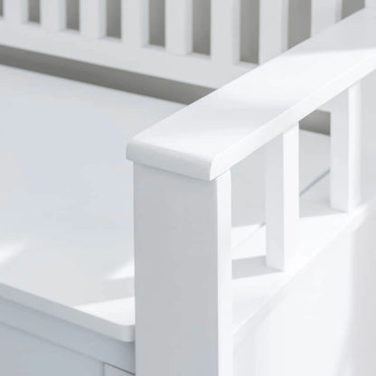 Migdalia Flip Top Slat Back Storage Entryway Bench