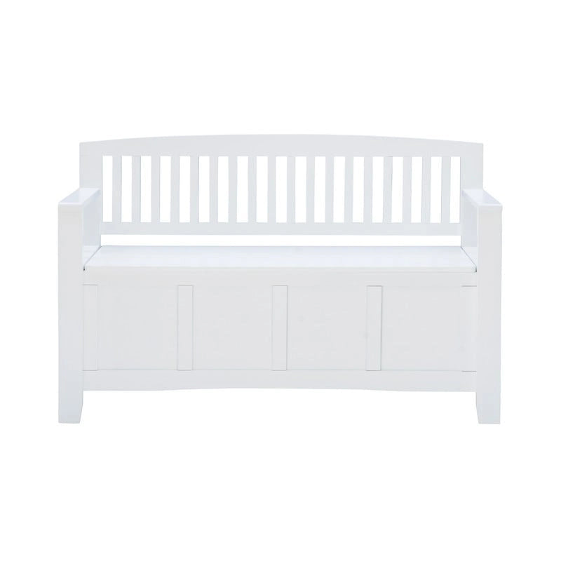 Migdalia Flip Top Slat Back Storage Entryway Bench