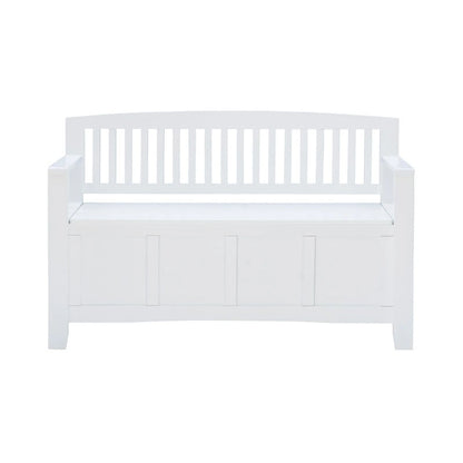 Migdalia Flip Top Slat Back Storage Entryway Bench