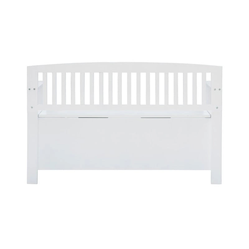 Migdalia Flip Top Slat Back Storage Entryway Bench