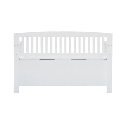 Migdalia Flip Top Slat Back Storage Entryway Bench