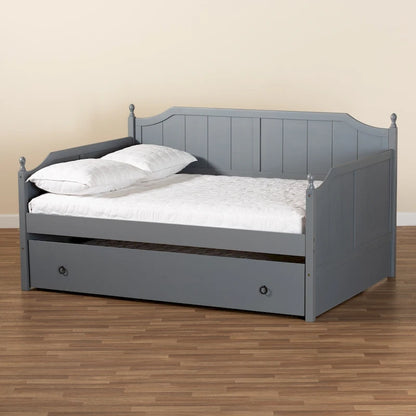 Millie Cottage Farmhouse Full Size Daybed with Twin Size Trundle