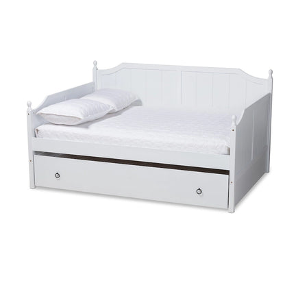 Millie Cottage Farmhouse Full Size Daybed with Twin Size Trundle
