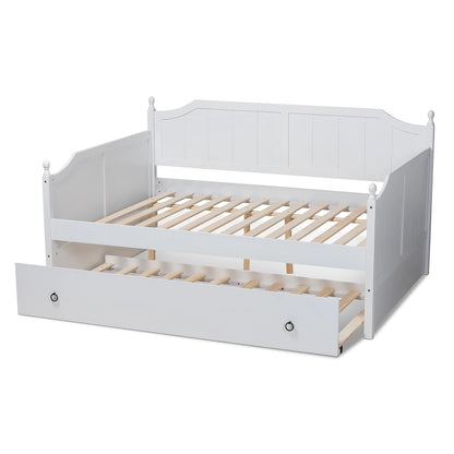 Millie Cottage Farmhouse Full Size Daybed with Twin Size Trundle