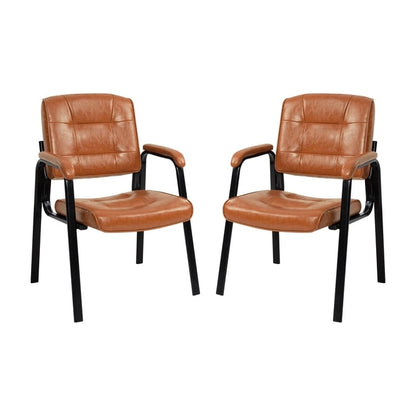 Premium Leather Executive Office Chairs with Padded Armrest