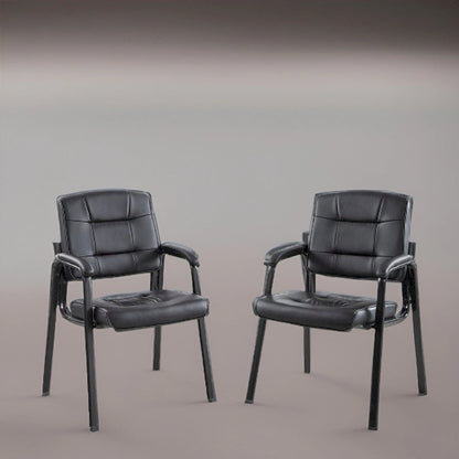 Premium Leather Executive Office Chairs with Padded Armrest