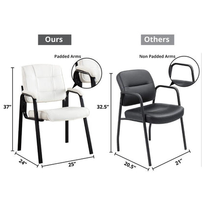 Premium Leather Executive Office Chairs with Padded Armrest