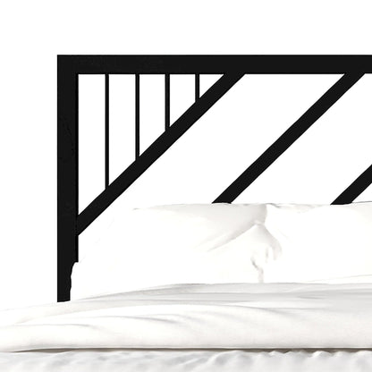 CraftPorch Classic Geometric Slat Metal Platform Bed