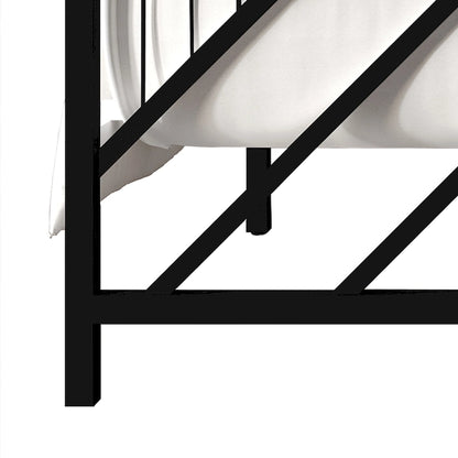 CraftPorch Classic Geometric Slat Metal Platform Bed