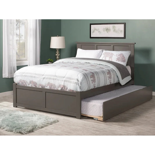 AFI Madison Platform Bed with Footboard & Twin XL Trundle