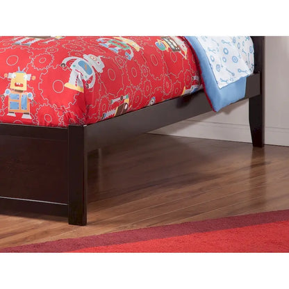 AFI Madison Platform Bed with Footboard & Twin XL Trundle