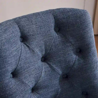 Home Computer Office Chair with Wheels Adjustable Height, Linen Fabric Upholstered Chair Swivel