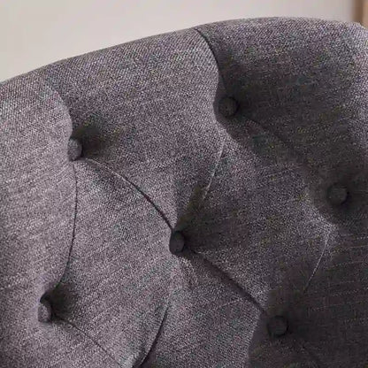 Home Computer Office Chair with Wheels Adjustable Height, Linen Fabric Upholstered Chair Swivel