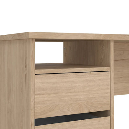 Porch & Den Wes Home Office Writing Desk with 3 Drawers and Open Shelf