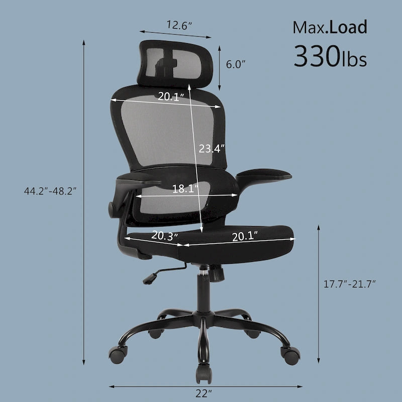 Home Office Chair Mesh Computer Desk Chair High Back Ergonomic Task Chair