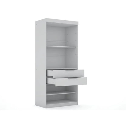 Mulberry 2.0 Semi Open 3 Sectional Modern 4 Drawer Wardrobe Corner Closet Set of 3