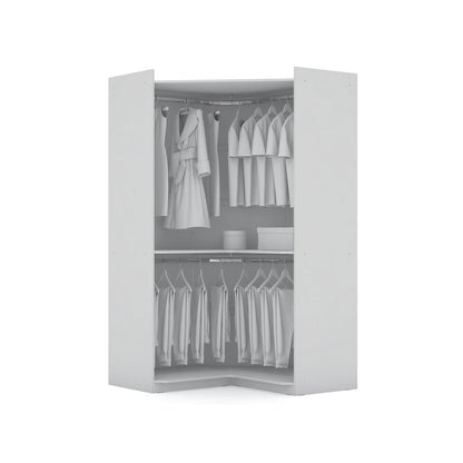 Mulberry 2.0 Semi Open 3 Sectional Modern 4 Drawer Wardrobe Corner Closet Set of 3