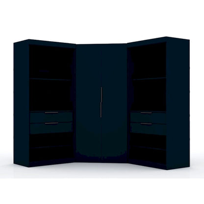 Mulberry 2.0 Semi Open 3 Sectional Modern 4 Drawer Wardrobe Corner Closet Set of 3