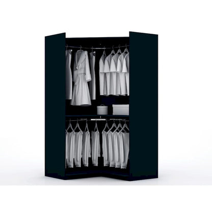 Mulberry 2.0 Semi Open 3 Sectional Modern 4 Drawer Wardrobe Corner Closet Set of 3