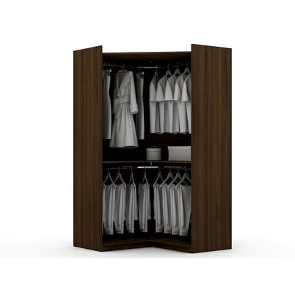 Mulberry 2.0 Semi Open 3 Sectional Modern 4 Drawer Wardrobe Corner Closet Set of 3