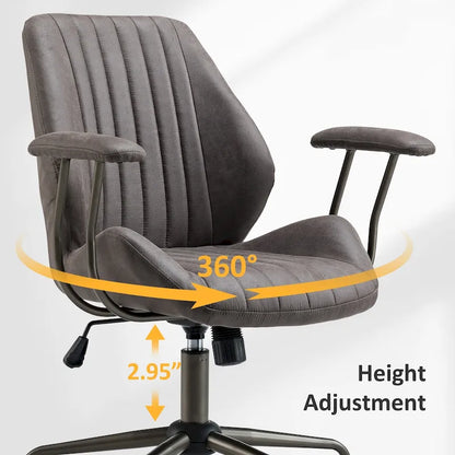 OVIOS Suede Fabric Ergonomic Office Chair Desk Chair Lumbar Support