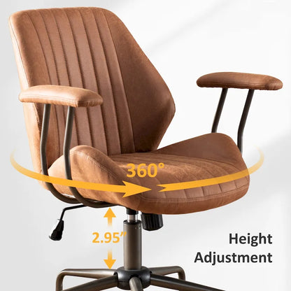 OVIOS Suede Fabric Ergonomic Office Chair Desk Chair Lumbar Support